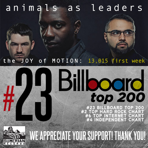 Animals As Leaders Billboard top 200