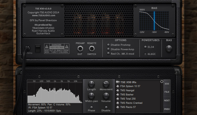 TSE Audio X50 V2 back TSE Audio X50 V2 back